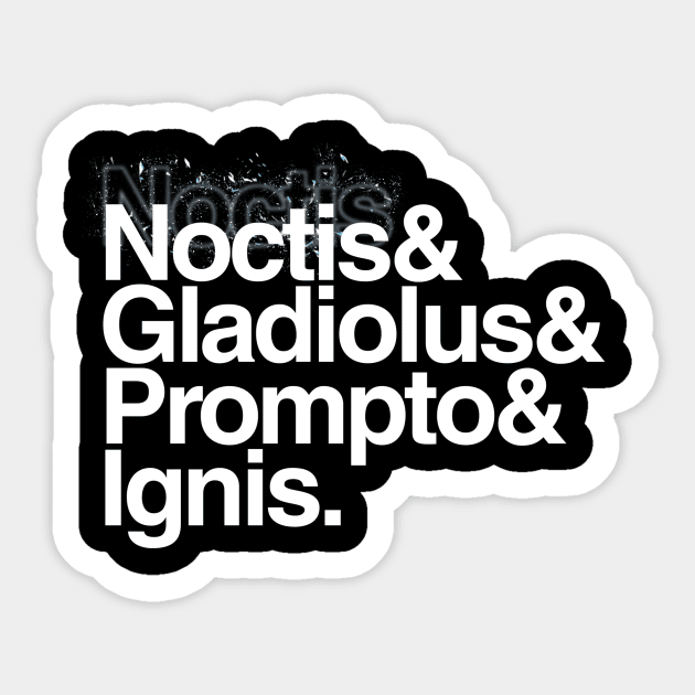 FFXV Helvetica Sticker by samuray